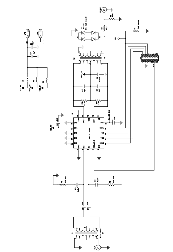 原理图 - Analog Devices / Maxim Integrated MAX3521评估套件